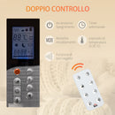 Stufetta Elettrica 2000W 75x31x66,5 cm con Timer e Impostazioni di Calore Bianco