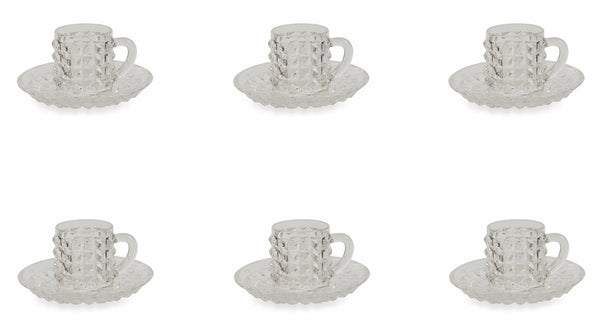 Ensemble de 6 tasses à café en verre diamant VdE Tivoli 1996 prezzo