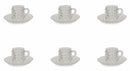 Set 6 Tazzine da Caffè in Vetro Villa d'Este Home Tivoli Diamond