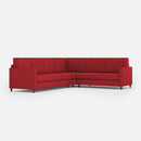 Divano Angolare 6 Posti 281x221x85 cm Karay in Tessuto Rosso