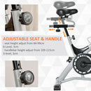 Cyclette con Trasmissione Cinghia in Acciaio e ABS Argento e Nero