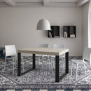 Tavolo Allungabile 120-224x90x77 cm Tecno Premium Cashmere Telaio Antracite 