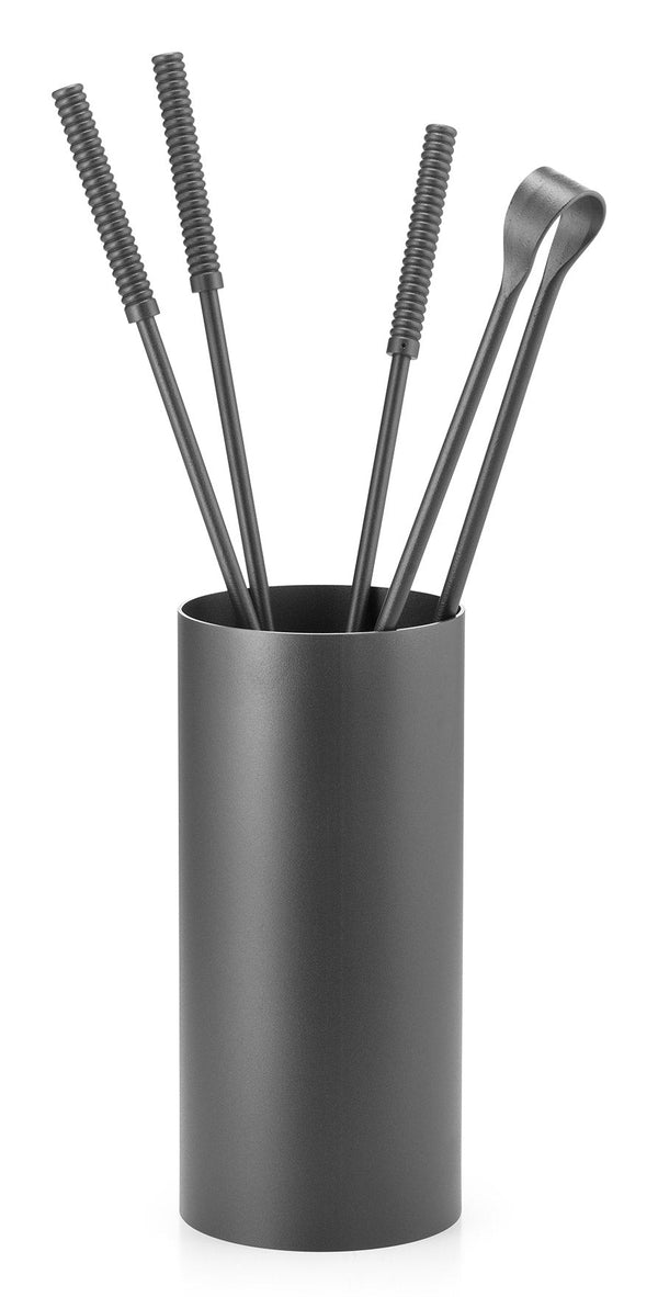 Ensemble de cheminée 4 pièces avec tonneau Ø15x60 cm en fer Belfer 3002 anthracite acquista