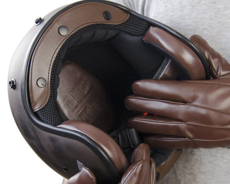 Casco Jet per Scooter CGM Challenge 170W Marrone Opaco Varie Misure