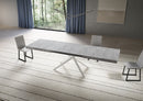  Tavolo Allungabile 180-440x90x74 cm Niket Cemento Gambe Bianche