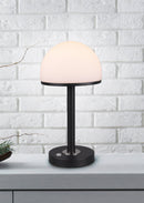 Lampada tavolo da Interno a LED in Metallo Nero Opaco