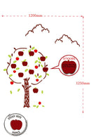 Sticker da Muro Apples 120x125 cm Plastica