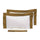 Lot de draps de dessus et bords de taies d'oreiller en satin Garrini Eveline ivoire/ocre différentes tailles