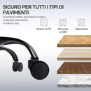 Sedia da Ufficio Ergonomica e Traspirante 73x75x120-128 cm con Supporto Lombare Dinamico e Poggiapiedi Nero      