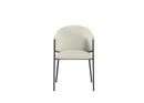 Set 2 Sedie Medea 53x60x78 cm in Tessuto Easy-Clean Bouclé Avorio      