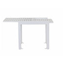 Tavolo da Giardino Allungabile 82/163x82xH75 cm in alluminio Lipari Bianco