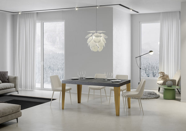 prezzo Tavolo Allungabile 160-420x90x77 cm Flame Cemento