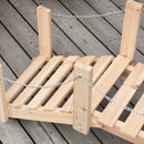 Portapiante Fioriera da Giardino 100x32x48 cm a Forma di Ponte in Legno