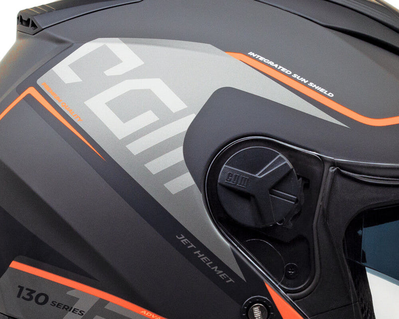 Casco Jet per Scooter Visiera Lunga CGM Apache 130S Arancione Opaco Varie Misure