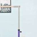 Barra da Ginnastica per Bambini 3+ Anni 194x121x92-150 cm in Acciaio e Legno Massello di Faggio Viola      