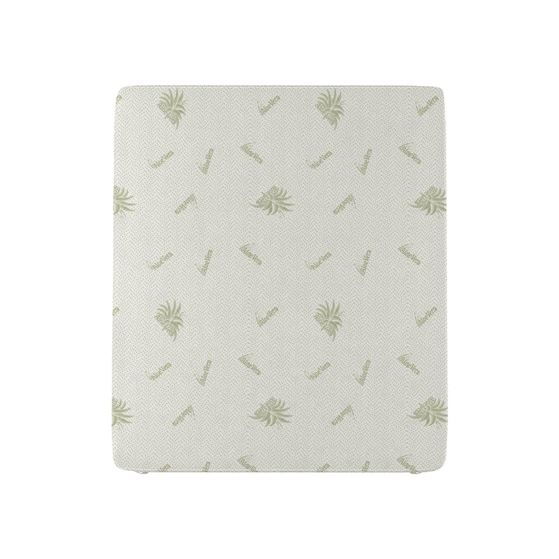 Topper Memory Sfoderabile Fodera Aloe con Elastici in Poliestere Bianco Varie Misure