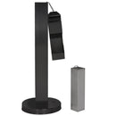 Posacenere a Colonna Ø32 cm in Metallo Nero Opaco 2L per Esterno