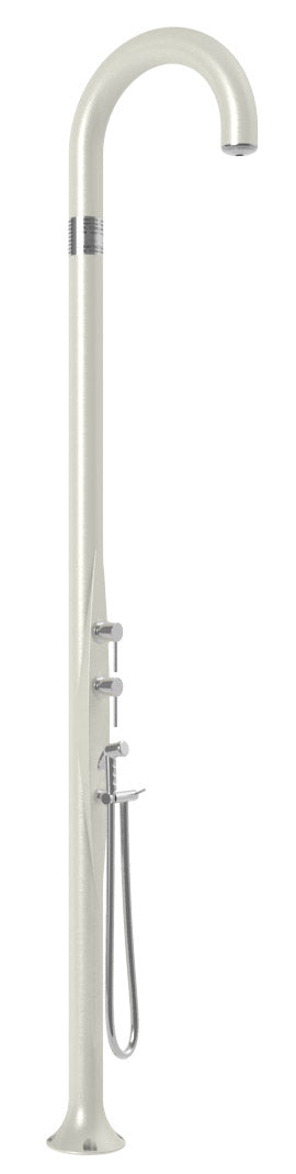 Mitigeur de douche de jardin extérieur inverseur et douchette mobile Arkema Funny Yin Top Line Perla Bianca sconto