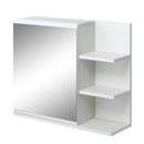 Specchio da Bagno a Parete con Armadietto e Ripiani 60x18x50cm Bianco  