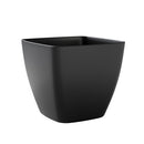 Vaso Quadrato Indoor e Outdoor Tera Ceylon Kit Ash Ø30 cm in Plastica Antracite 