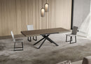 Tavolo Allungabile 140/244x90 cm Niket Tortora Gambe Antracite      