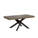 Tavolo Allungabile 200-460x90x77 cm Volantis Tortora Telaio Antracite 