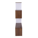 Libreria di Design Moderna Mobili Ufficio Scaffale Bianco e Noce 144x30x125 cm 