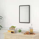 Specchio da Parete Rettangolare  40x60 cm in Vetro e MDF Nero      