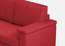 Divano Angolare 5 Posti 246x246x85 cm Marrak in Tessuto Rosso
