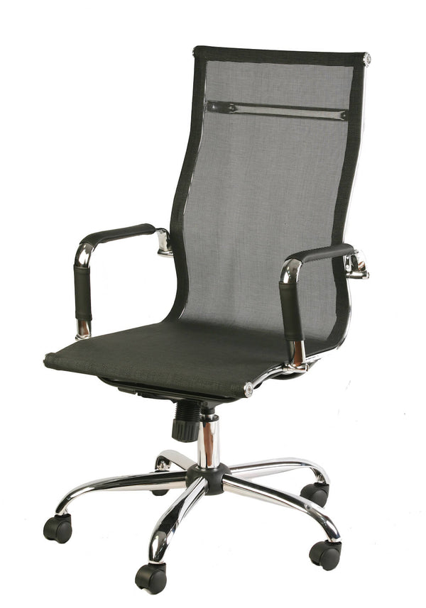 acquista Fauteuil présidentiel de bureau noir en tissu respirant Tosini Hc 9817H