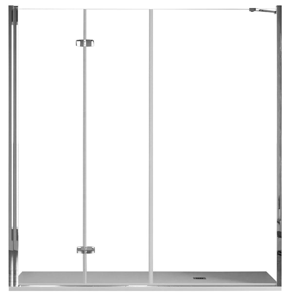 prezzo Porte de douche 1 porte pliante en cristal transparent 6mm H195 Bonussi Lorena Différentes tailles