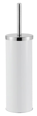 Porta Scopino Ø9,5x37 cm in Acciaio Bianco