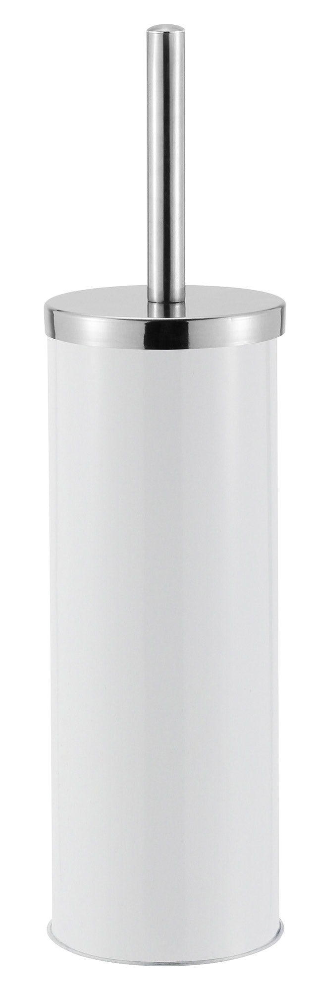 Porta Scopino Ø9,5x37 cm in Acciaio Bianco