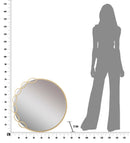 Specchio Eleonor 73,5x2x72 cm in Ferro e MDF Oro