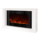 Camino Elettrico da Pavimento 72,5x121,5x30 cm Effetto Fiamma 1500W Bernard mini & Adeli Bianco