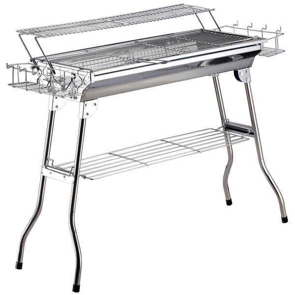 Barbecue à Charbon Charbon Portable Acier 100x43x68 cm Grille sconto