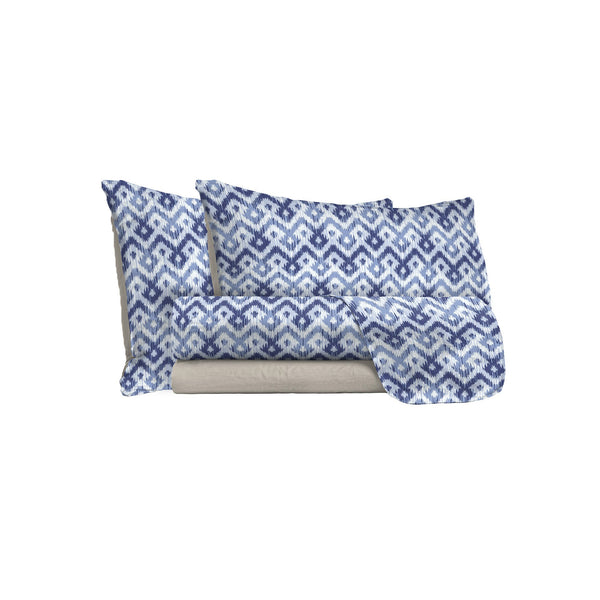 sconto Ensemble de draps avec impression au-dessus et en dessous et taies d'oreiller Rhombus