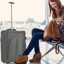 Trolley Cabina Morbido Bagaglio a Mano 35x20x50 cm con Maniglia Telescopica Grigio      