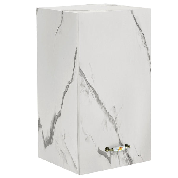 Pensile Cucina con Anta a Ribalta 40x32x72 cm in Legno Bianco Effetto Marmo acquista