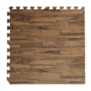 Tappeto Puzzle per Bambini Effetto Legno 4 Pezzi 60x60 cm Noce