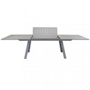 Tavolo Zante Allungabile 200/300x110x75 h cm in Alluminio Tortora