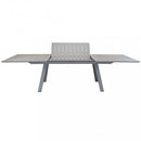 Tavolo Zante Allungabile 200/300x110x75 h cm in Alluminio Tortora