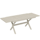 Tavolo da Giardino Allungabile 154-214x85x73 cm per 8-10 Persone in Alluminio e Acciaio Grigio      
