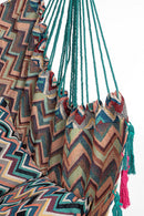 Amaca Sedia Sospesa da Giardino 120x146 cm in Poli-Cotone Santander