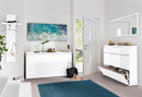 Scarpiera 2 Ante e 1 Antina a Ribalta 120x26,5x108 cm Magic Bianco Lucido