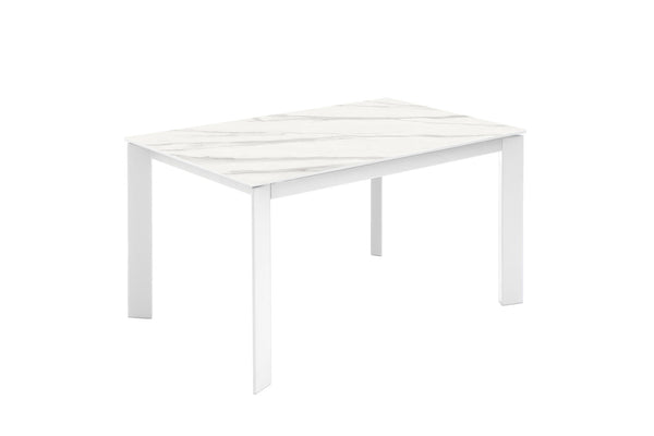 Tavolo Allungabile 140/190x90x76 cm in Metallo David Marmo Bianco Opaco acquista