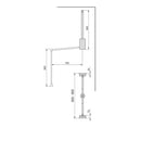 Appendiabiti per Armadio Hang H600 - 830 Verniciato Nero Acciaio e Tecnoplastica Emuca