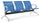 Tosini Blu Banc de Bureau pour Salle d'Attente 3 Places en Acier