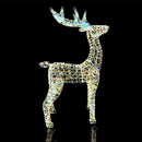 Renna Luminosa Natalizia Bianco Iridescente 80 cm con 400 LED Addobbo di Natale