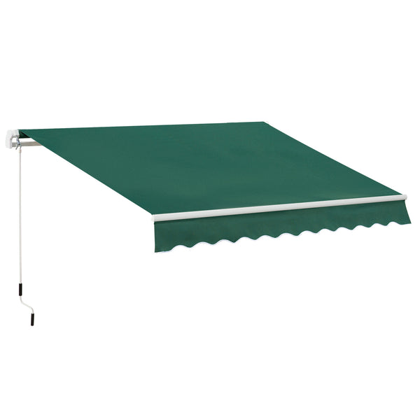 Tenda da Sole a Manovella 3x2 m ad Angolazione Regolabile in Alluminio Acciaio e Poliestere Verde online